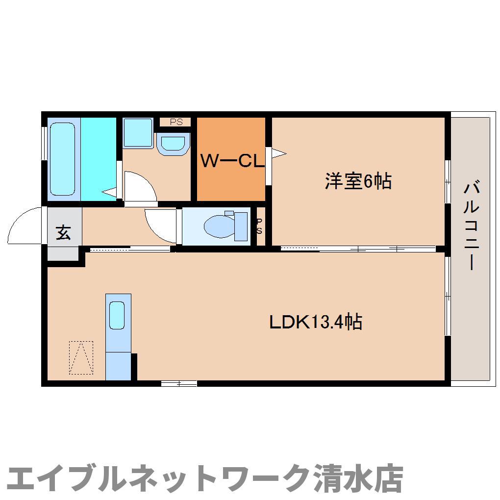 ヒルサイドテラス(1LDK/3階)の間取り写真