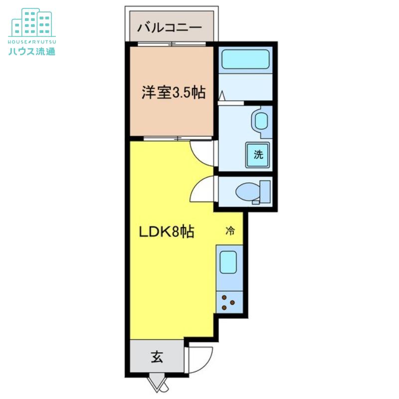 エアリア多良見中里(1LDK/1階)の間取り写真