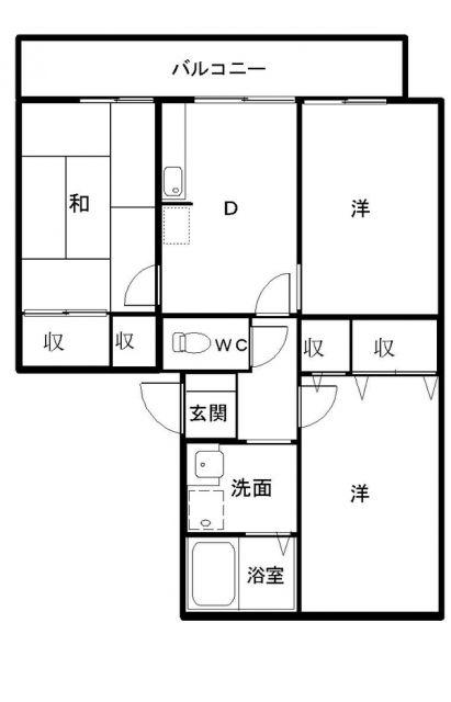ラフォーレ(3DK/1階)の間取り写真