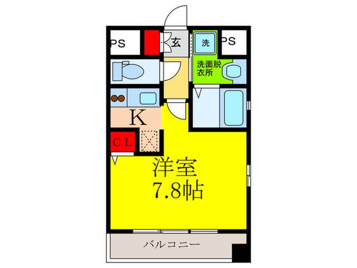 アーバンウェル茨木(1K/7階)の間取り写真