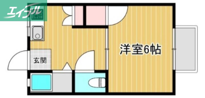 コーポAK(1K/1階)の間取り写真