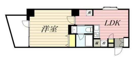 HF八丁堀レジデンスII(1DK/13階)の間取り写真