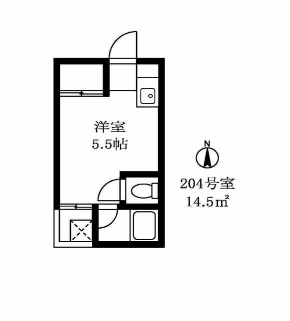 恵比寿セントラル(ワンルーム/2階)の間取り写真