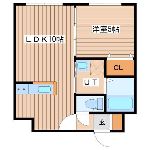 ニアステーション宮の沢(1LDK/4階)の間取り写真
