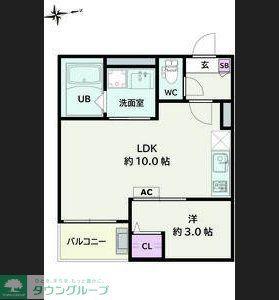 JACK KORAKUII(1LDK/3階)の間取り写真