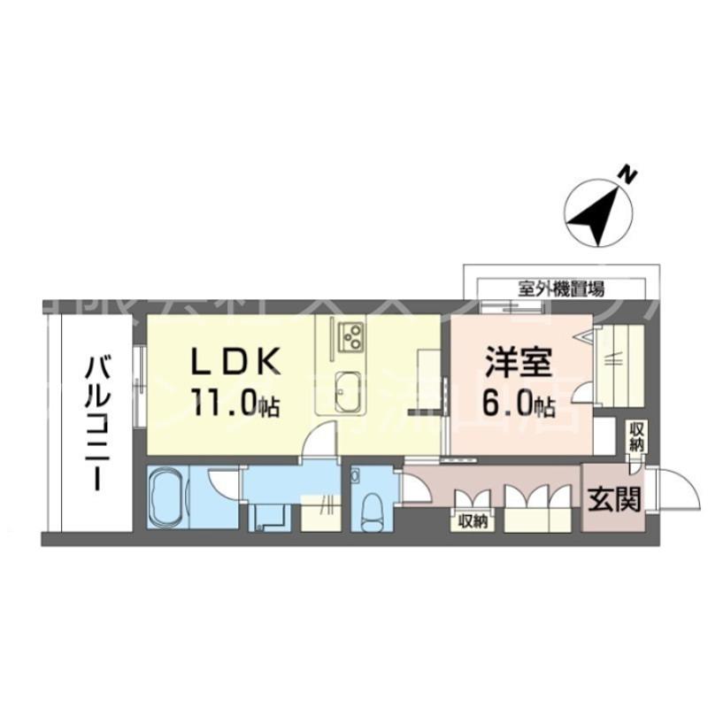 クレストメゾン(1LDK/4階)の間取り写真