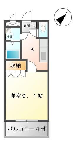 セレッソ(1K/1階)の間取り写真