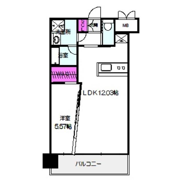 プレジオ森之宮(1LDK/4階)の間取り写真
