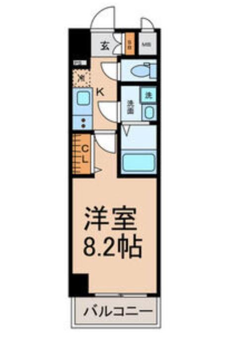 THE RESIDENCE SAKURAYAMA ウエスト(1K/5階)の間取り写真