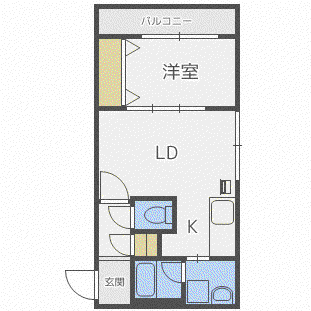 レッジーナ(1LDK/2階)の間取り写真