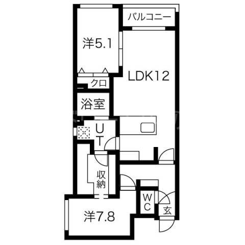 BELLEZA II(2LDK/3階)の間取り写真