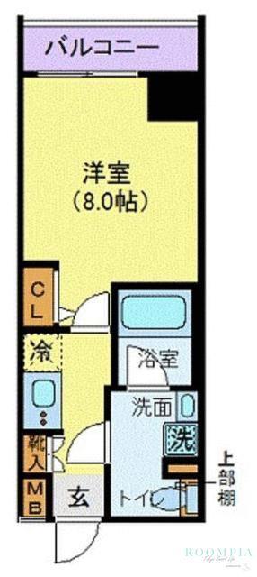 LEXE秋葉原イースト(1K/4階)の間取り写真