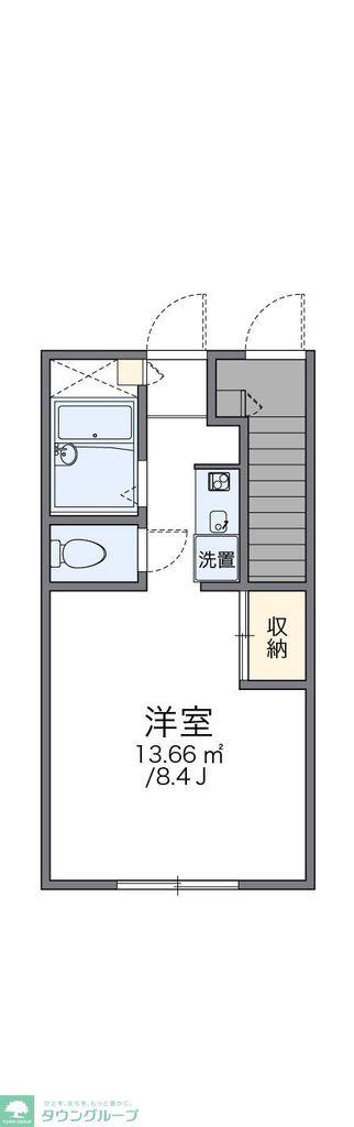 レオパレスVOYAGE(1K/1階)の間取り写真