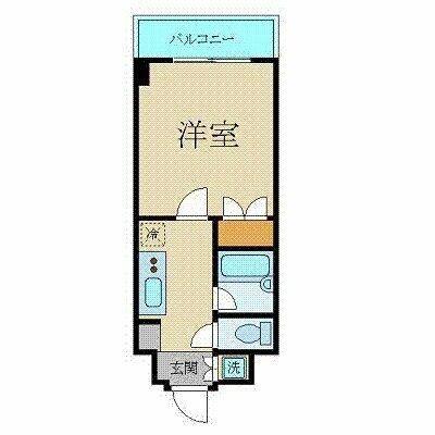 プレール東神田(1K/5階)の間取り写真
