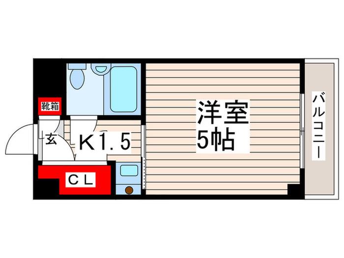 コーポレージ中葛西(ワンルーム/3階)の間取り写真