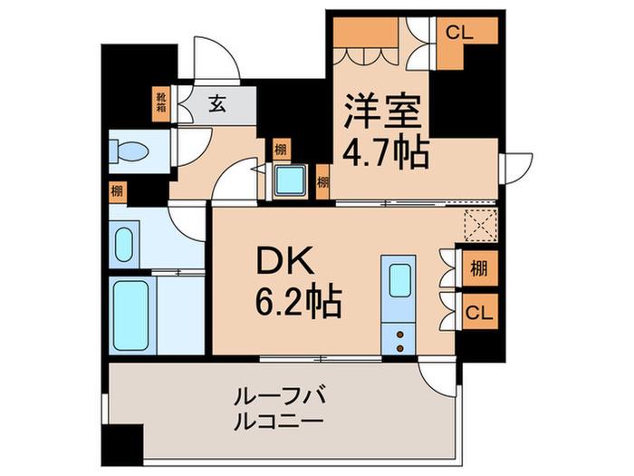 MYRIA RESIDENCE MYOGADANI(1DK/9階)の間取り写真