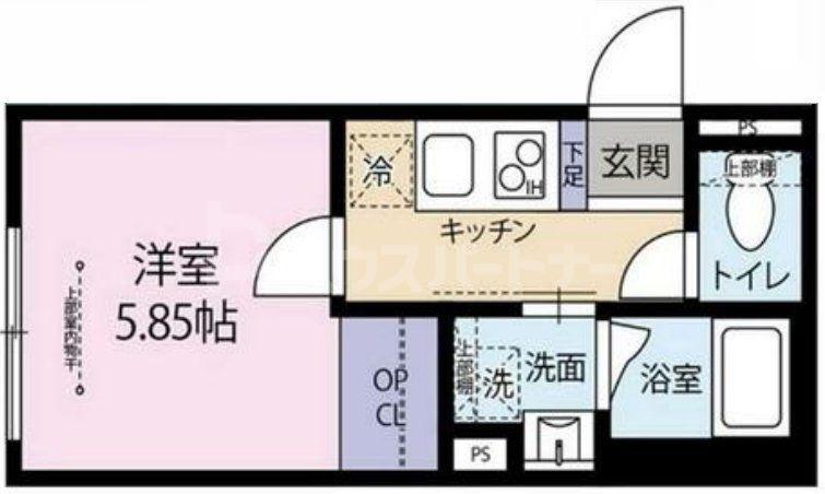 WINDS板橋(1K/1階)の間取り写真