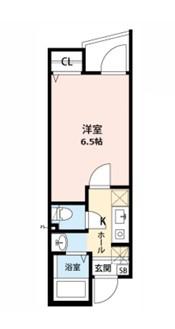 グランクオール赤塚(1K/1階)の間取り写真