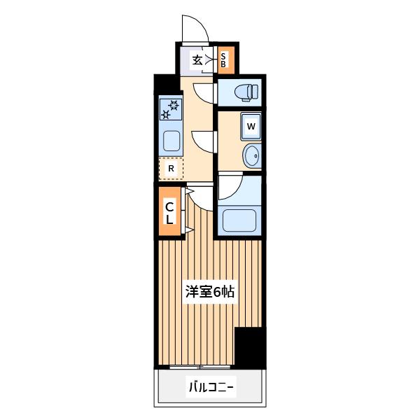 クレイシアアイズ横浜桜木町(1K/5階)の間取り写真