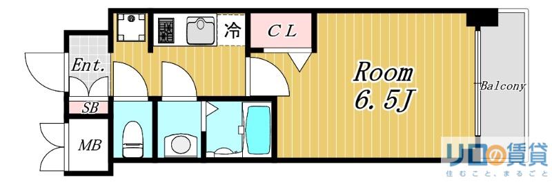 プレサンス新大阪イオリア(1K/10階)の間取り写真