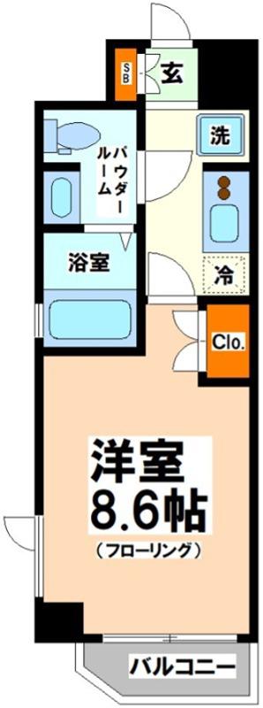 AZEST中野新橋(1K/10階)の間取り写真