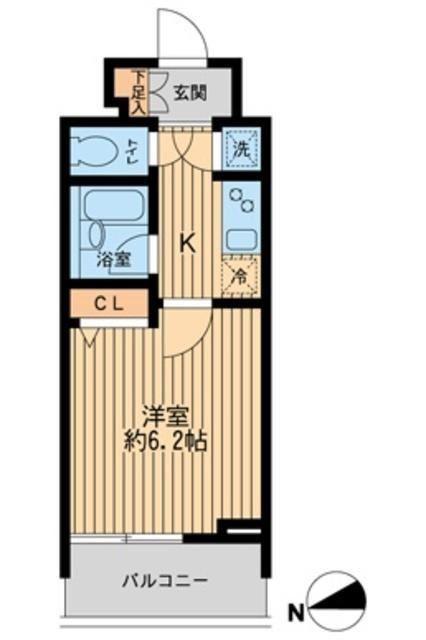 HF早稲田レジデンス(1K/11階)の間取り写真