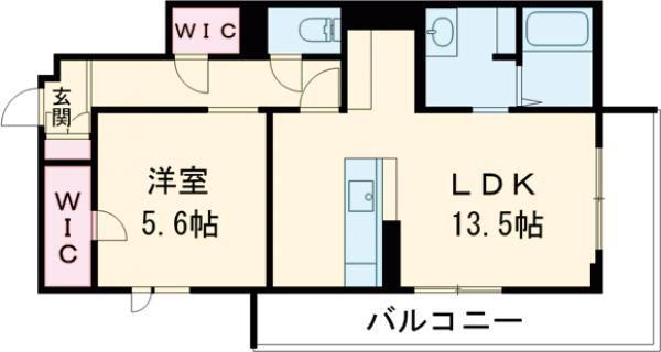 BEREO PLAISANT(1LDK/2階)の間取り写真