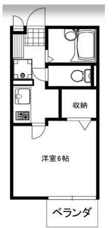 フォレスト柏(1K/2階)の間取り写真