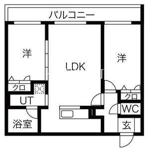 RITZ GRANDE手稲駅前(2LDK/4階)の間取り写真
