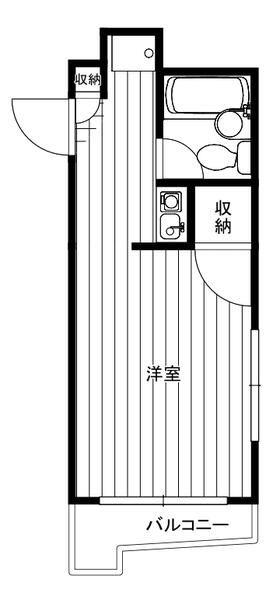 南橋本レジデンス(ワンルーム/2階)の間取り写真