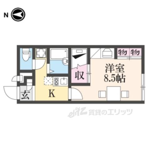 レオパレスGS1(1K/2階)の間取り写真
