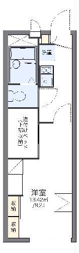レオパレスディアコート六木(1K/1階)の間取り写真