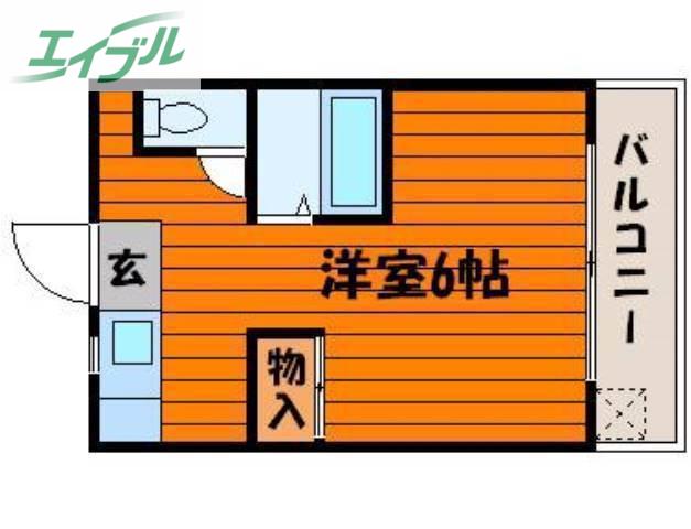 アーバンライフ泉田II(1K/4階)の間取り写真