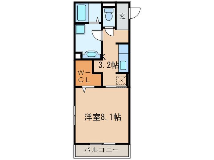 ルミエール(1K/3階)の間取り写真
