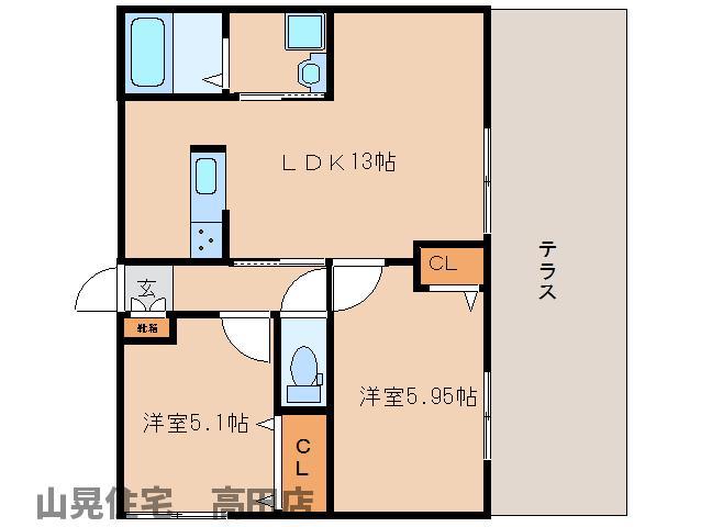 コスモ・コート(2LDK/1階)の間取り写真