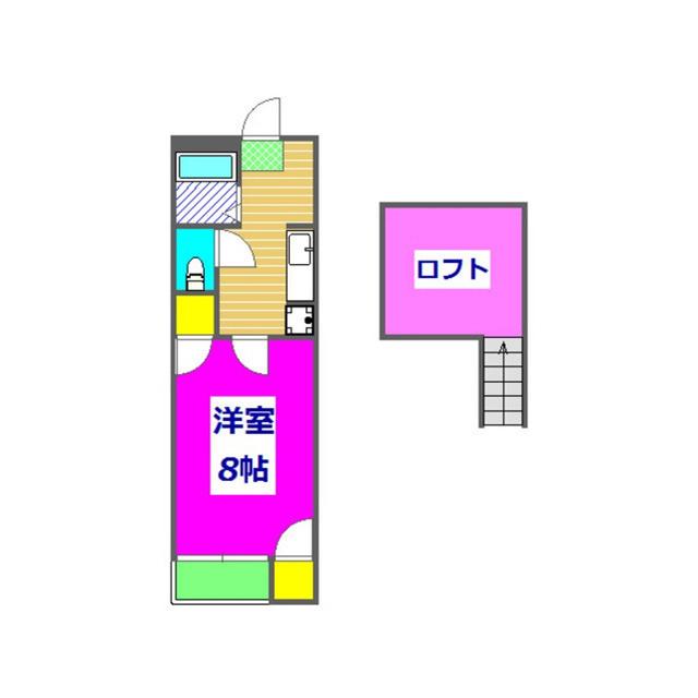 メゾン九品寺壱番館(1K/2階)の間取り写真