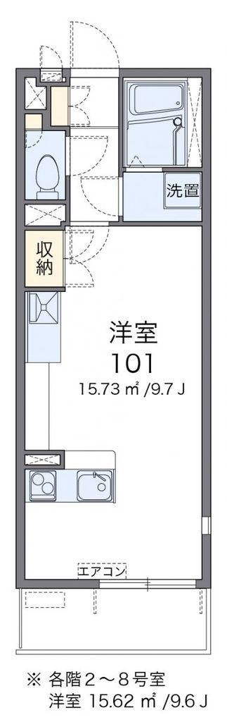 レオネクスト湘南大津(ワンルーム/3階)の間取り写真