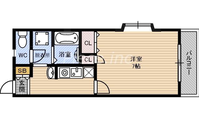プレジール鶴見(1K/2階)の間取り写真
