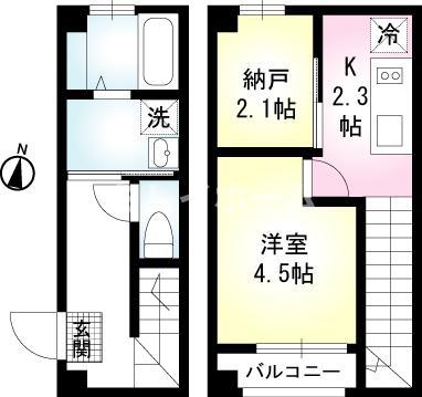 LUMIERE南品川A(1SK/1階)の間取り写真