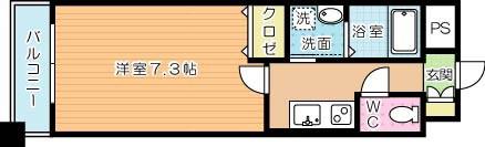 PLAISIR(1K/1階)の間取り写真
