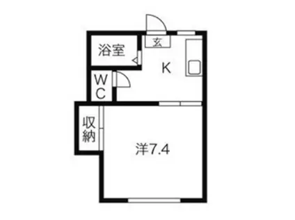 メゾン壱番館(1K/2階)の間取り写真