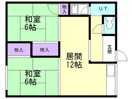 小林コーポ(2LDK/1階)の間取り写真
