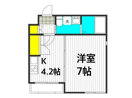 グランカレ(1K/1階)の間取り写真