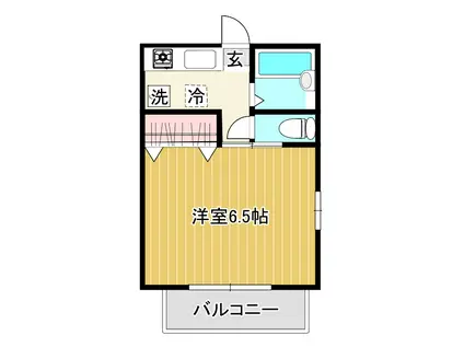 ベルコリーヌ(1K/1階)の間取り写真