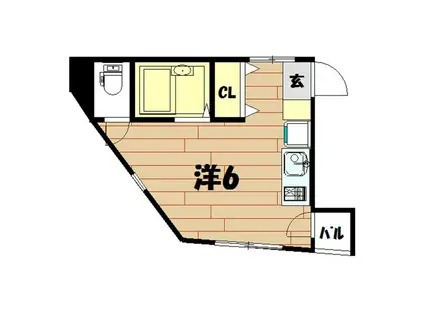 WING戸塚(ワンルーム/3階)の間取り写真