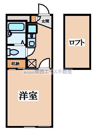 レオパレスシオン(1K/2階)の間取り写真