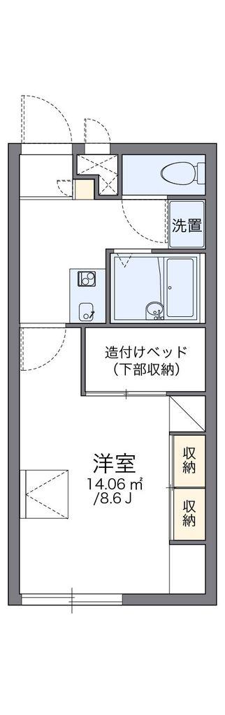 レオパレスパミドール(1K/2階)の間取り写真
