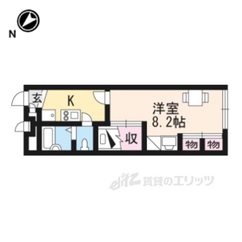 レオパレス清崎(1K/2階)の間取り写真