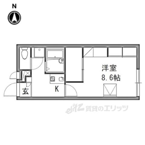 レオパレスSOPRA(1K/2階)の間取り写真