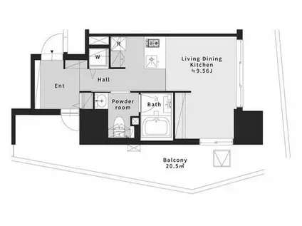 F・TOUR(ワンルーム/12階)の間取り写真